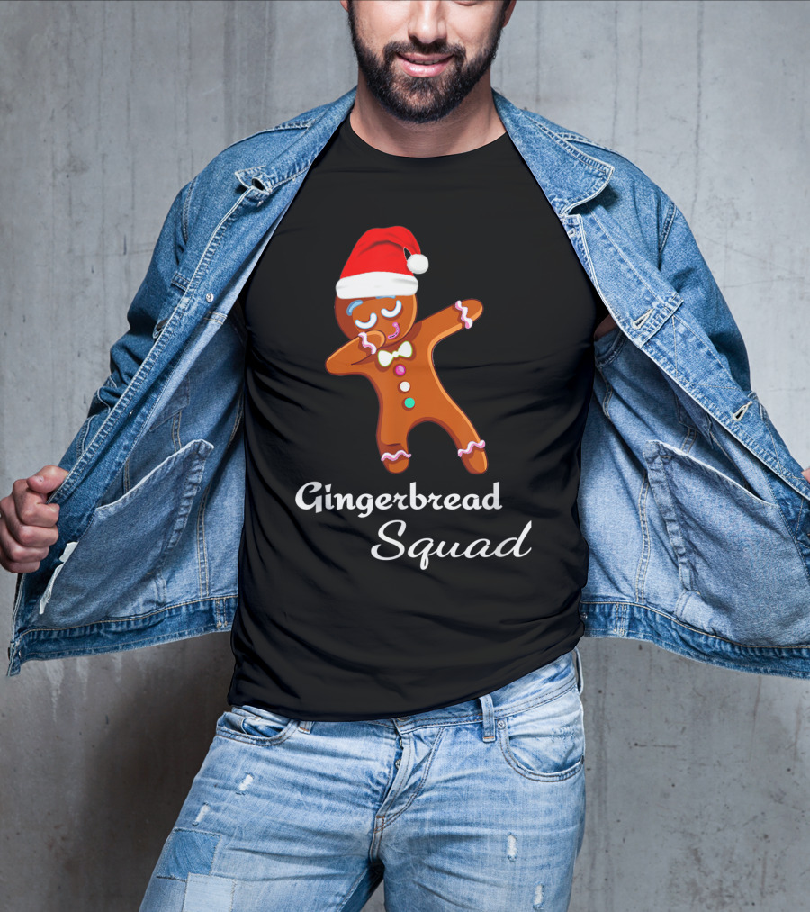 Gingers For Life Dabbing Gingerbread Squad With Santa Hat T-Shirt