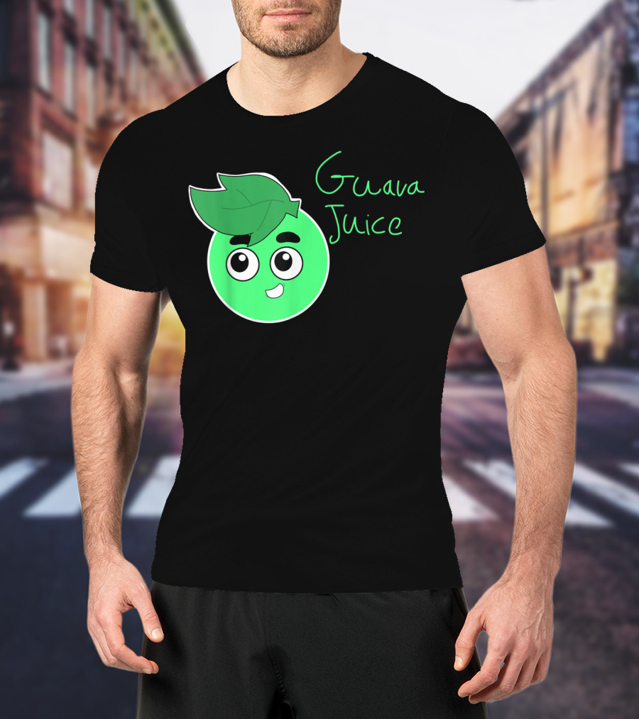 Guava Juice Green Cute Cartoon Face Youth T-Shirt