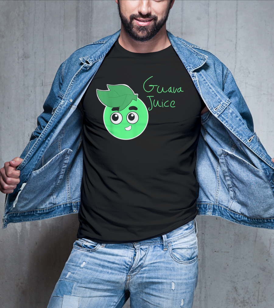 Guava Juice Green Cute Cartoon Face Youth T-Shirt