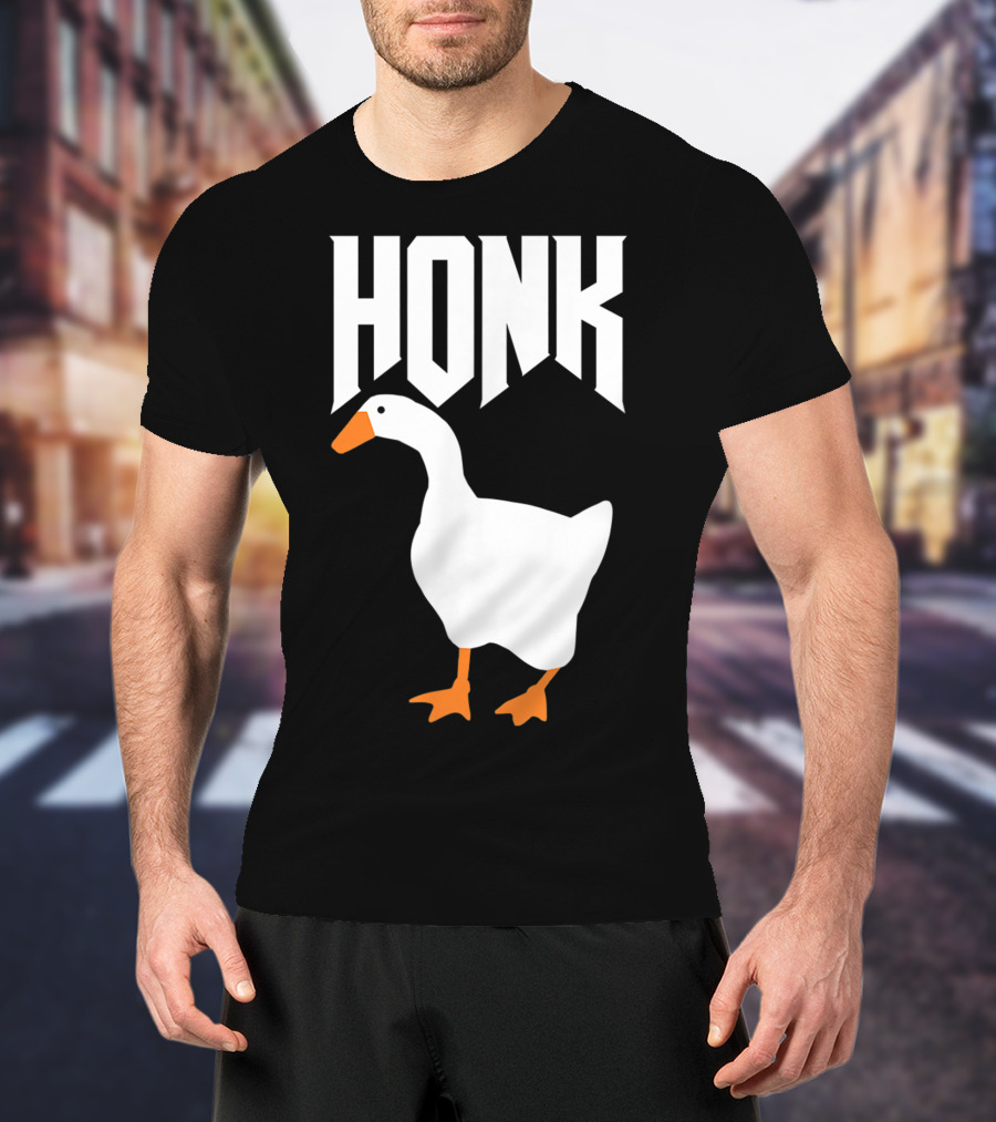 Honk Goose Funny Video Gamer Untitled Goose Game T-Shirt