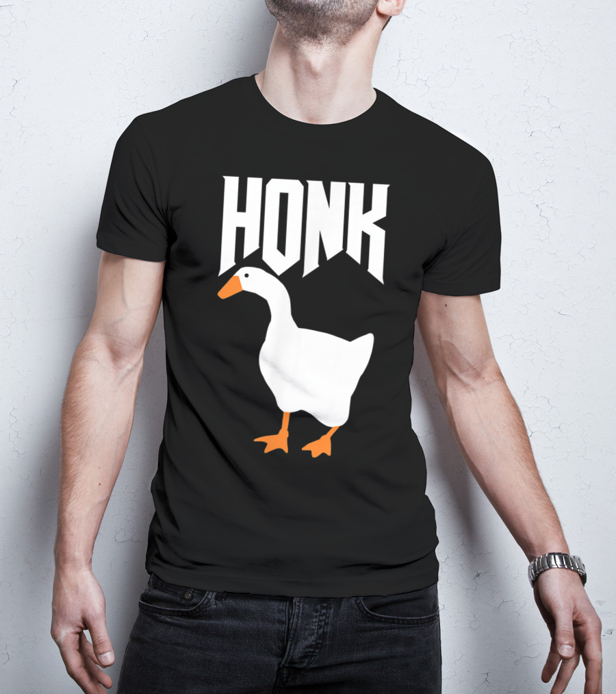 Honk Goose Funny Video Gamer Untitled Goose Game T-Shirt