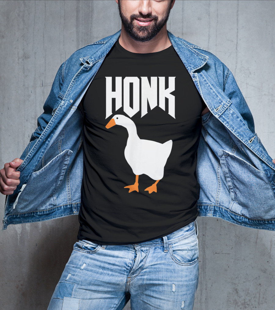 Honk Goose Funny Video Gamer Untitled Goose Game T-Shirt