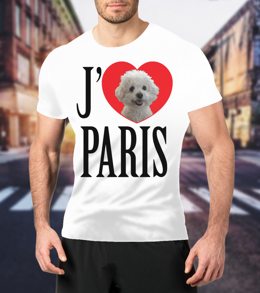 J'aime Paris Bichon Frise Heart T-Shirt