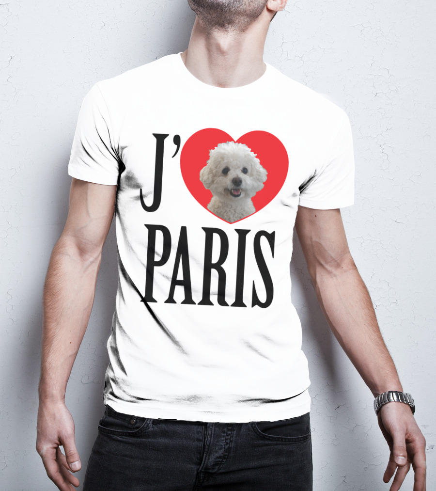 J'aime Paris Bichon Frise Heart T-Shirt