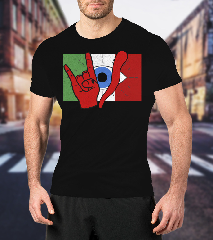 Italian Evil Eye Il Malocchio Maloik Hand Gesture T-Shirt
