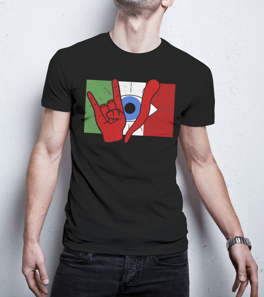 Italian Evil Eye Il Malocchio Maloik Hand Gesture T-Shirt