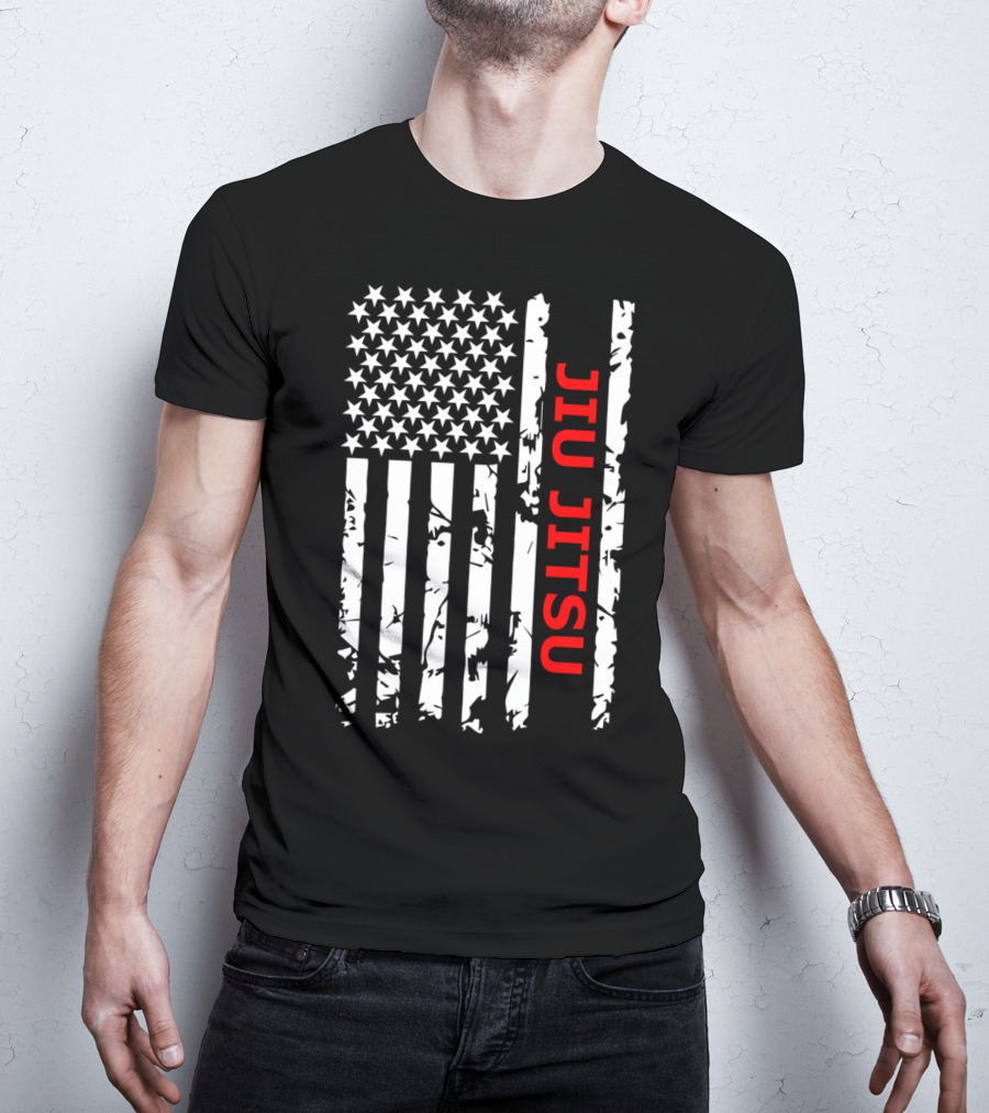 Jiu Jitsu American Flag T-Shirt