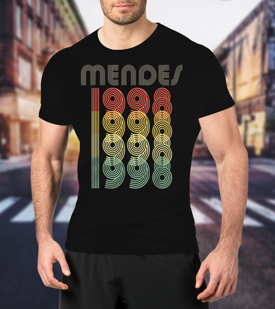 Mendes 1998 Shawn Retro Multicolor Circles T-Shirt