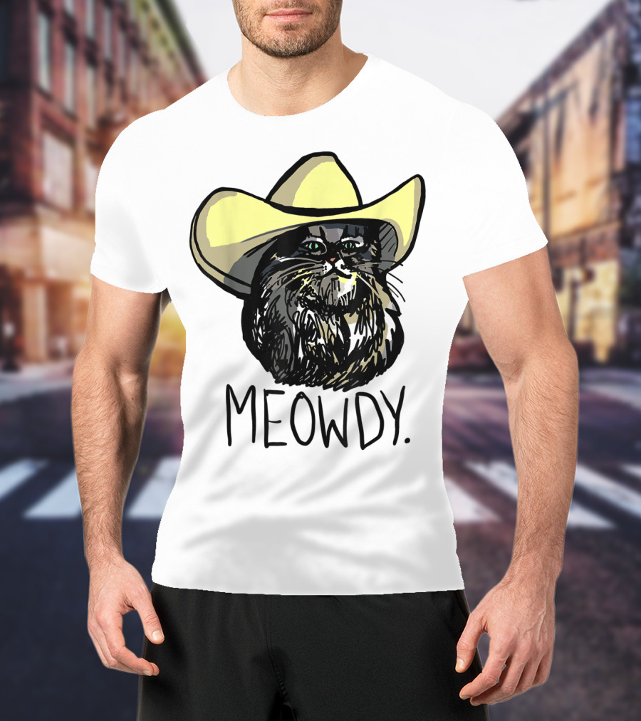 MEOWDY Texas Cowboy Cat T-Shirt