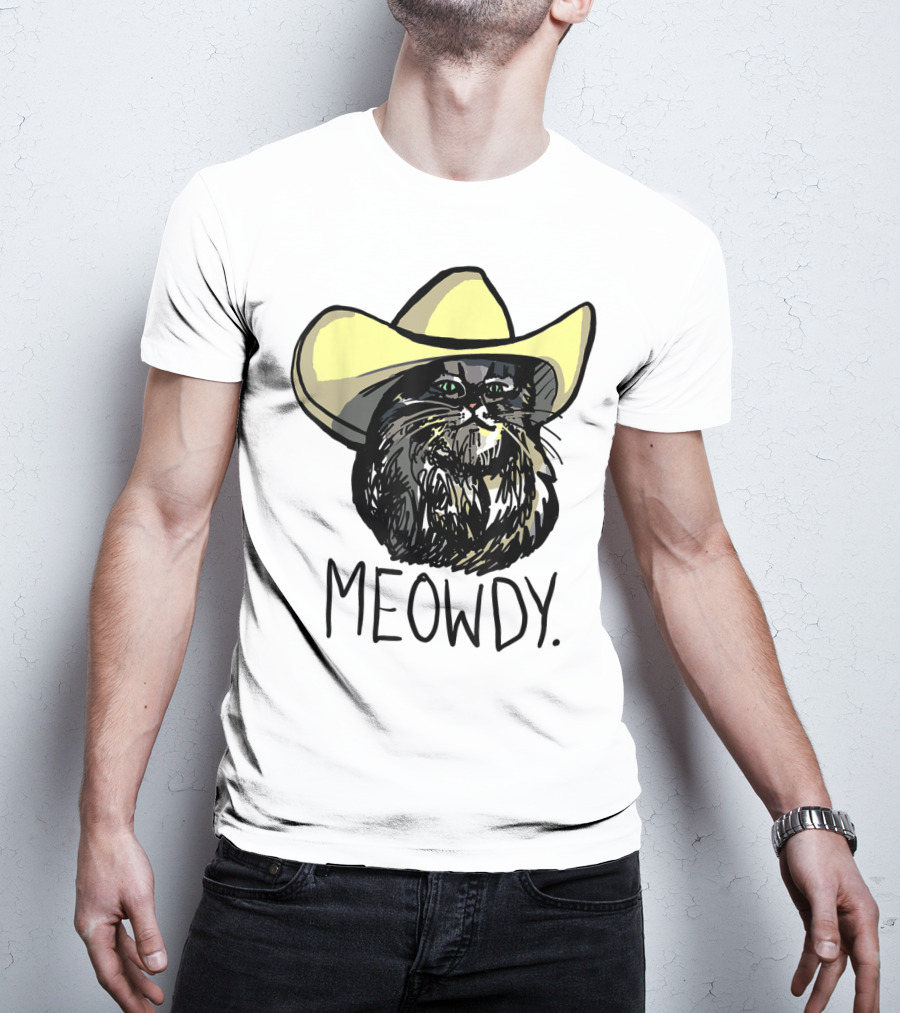 MEOWDY Texas Cowboy Cat T-Shirt