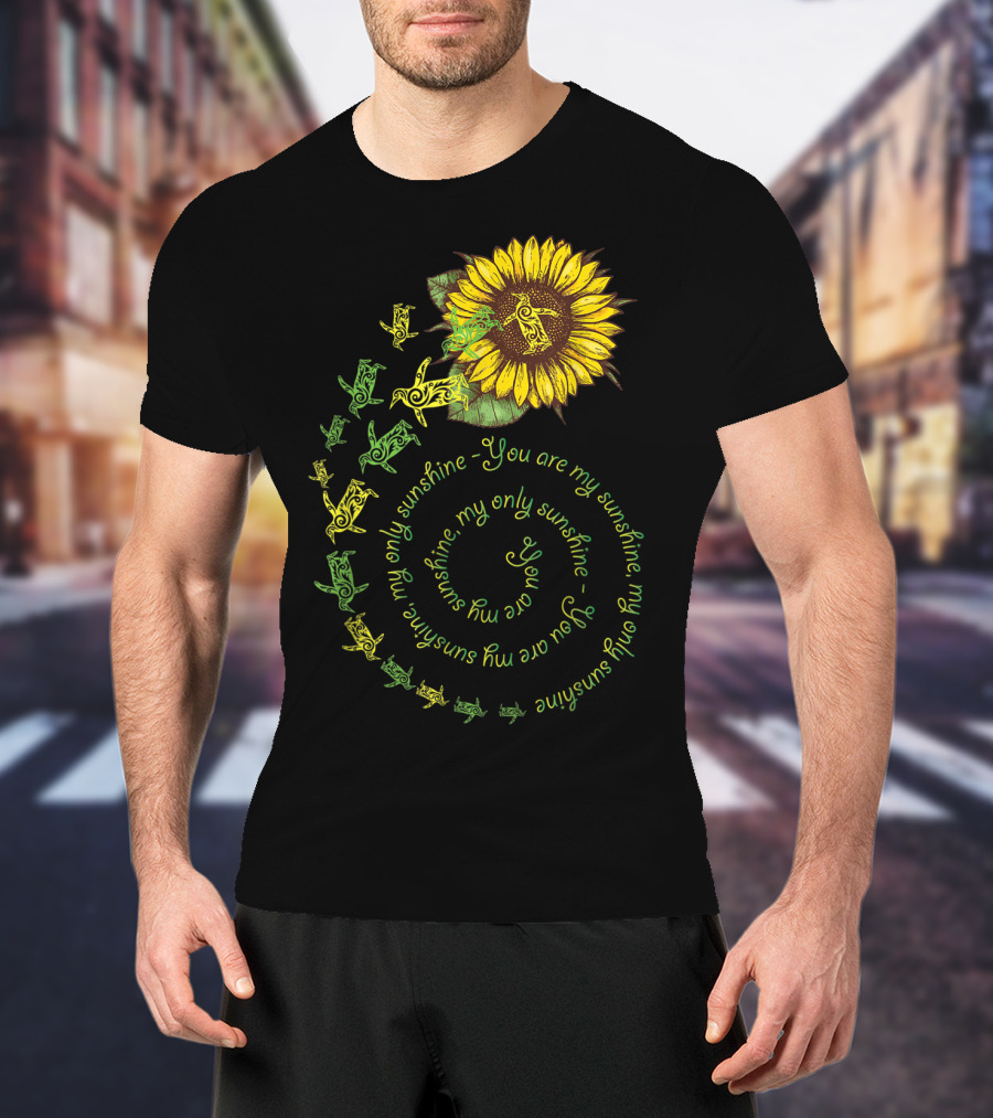 You Are My Sunshine My Only Sunshine Sunflower And Penguin Spiral T-Shirt