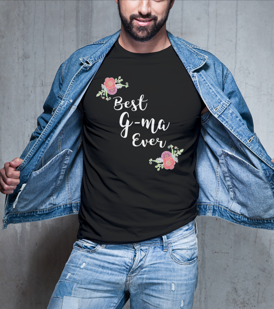 Best G-ma Ever Pink Flowers Floral T-Shirt
