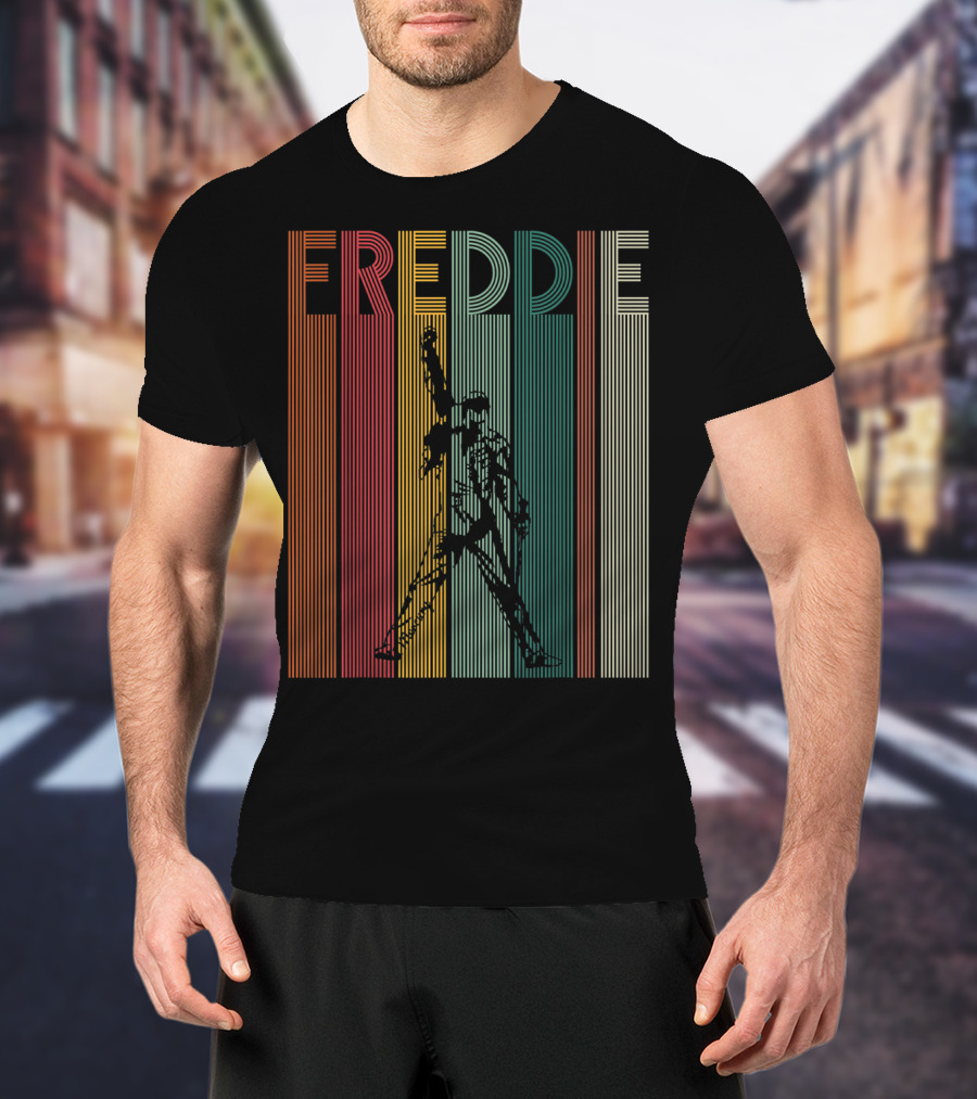 Freddie Mercury Retro Distressed Vintage Line T-Shirt