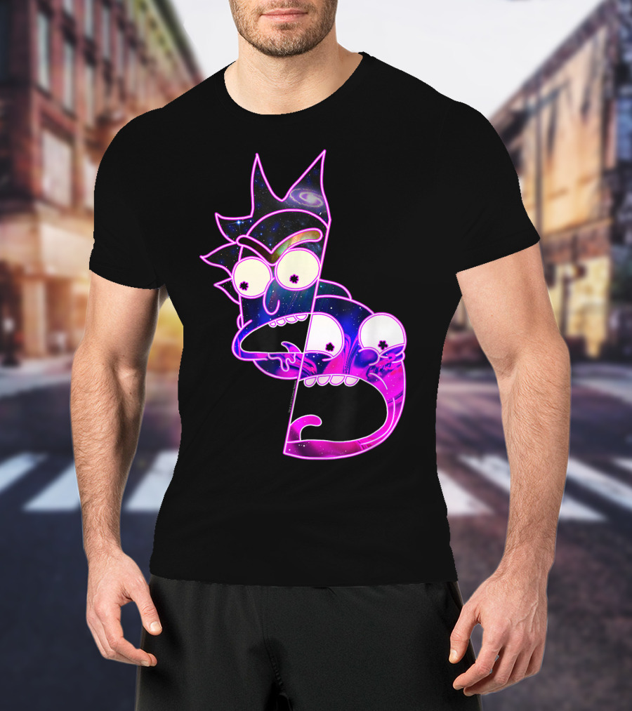 Trippy Galactic Rick And Morty Space Fusion T-Shirt