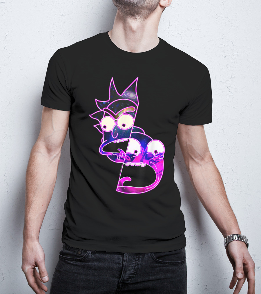 Trippy Galactic Rick And Morty Space Fusion T-Shirt