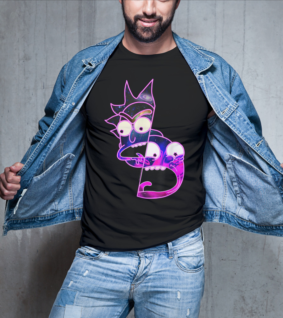 Trippy Galactic Rick And Morty Space Fusion T-Shirt
