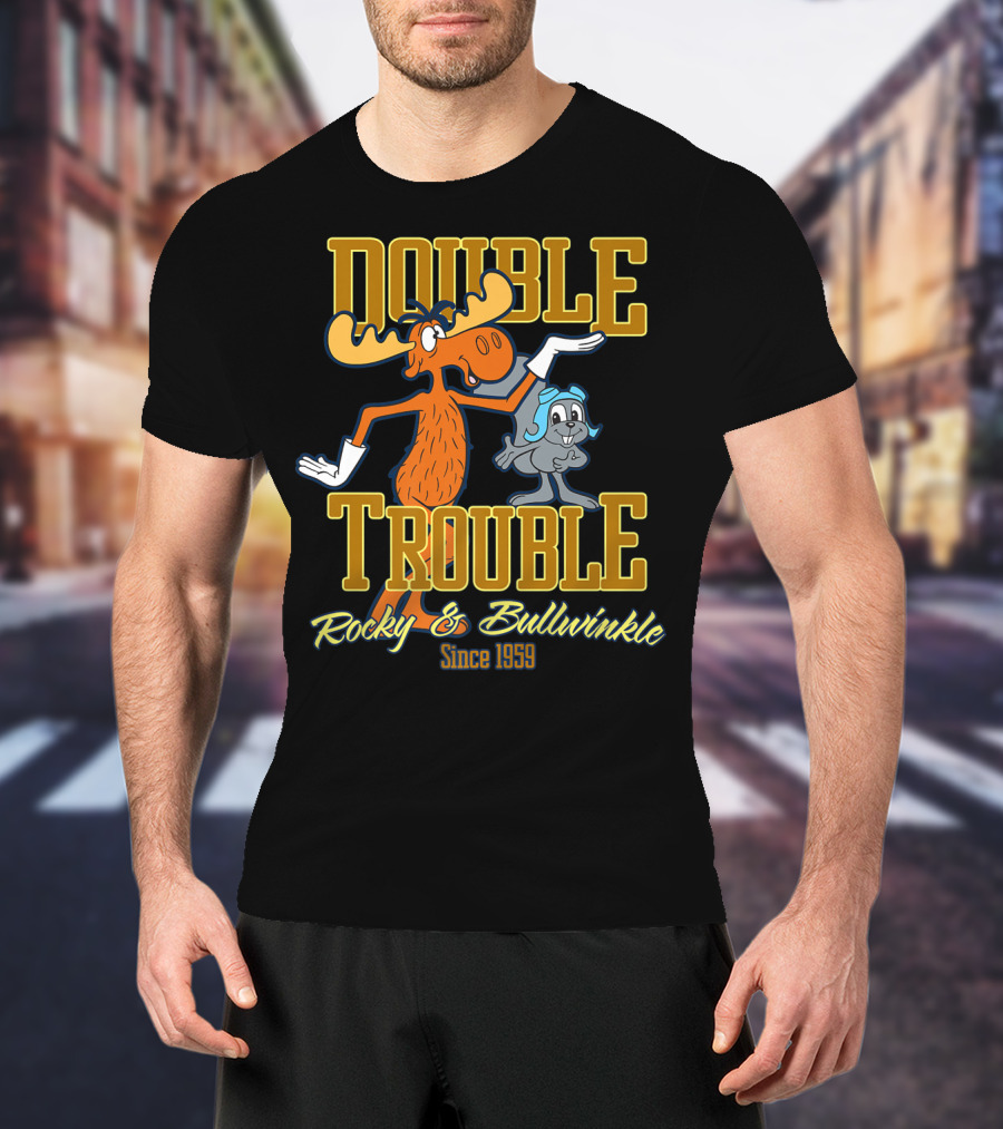 Rocky And Bullwinkle Double Trouble Since 1959 T-Shirt