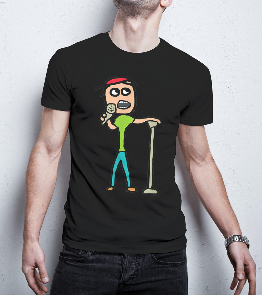 Stand Up Comedy Cartoon Microphone Stage Performance T-Shirt