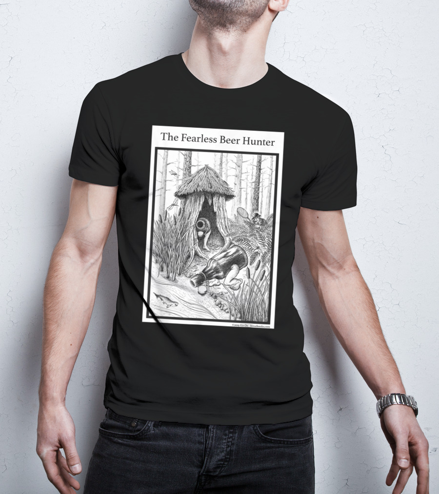The Fearless Beer Hunter Forest Adventure Hut Scene T-Shirt