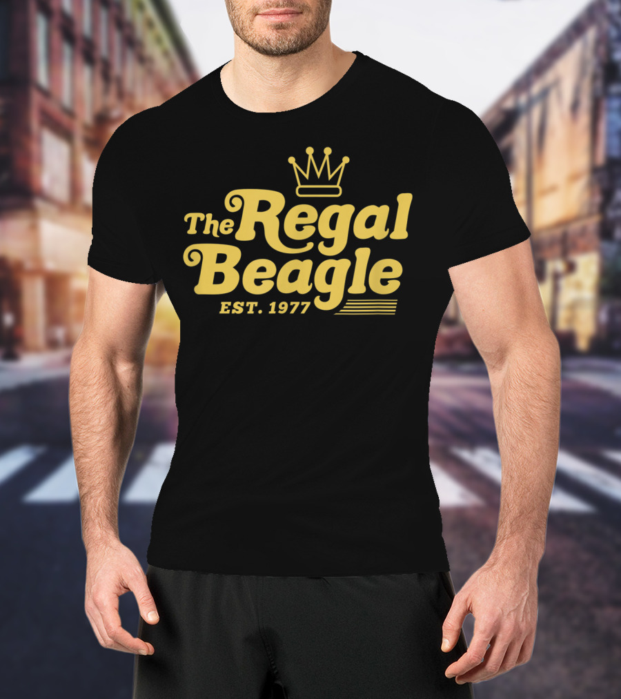 The Regal Beagle Est 1977 Retro Logo Design Three's Company T-Shirt