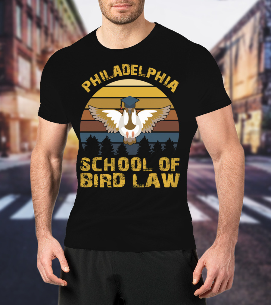 Philadelphia School Of Bird Law Vintage Retro Owl Graduation T-Shirt