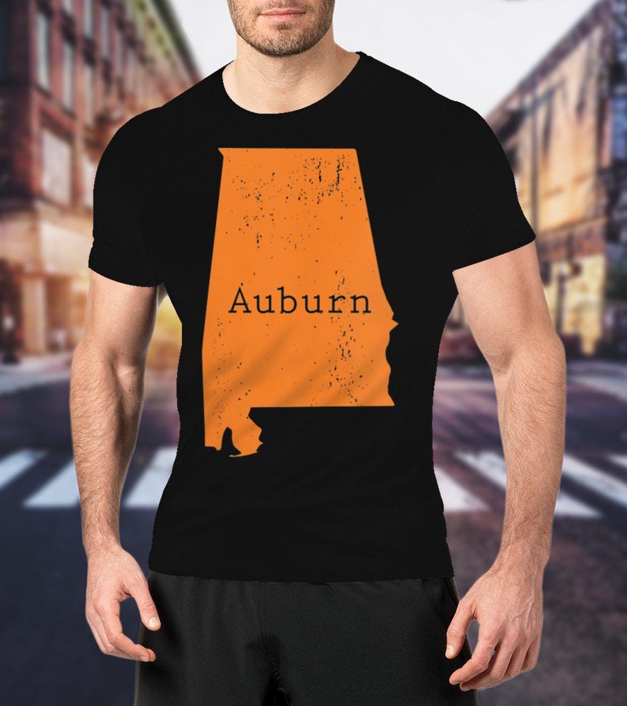 Auburn Alabama Vintage Map T-Shirt