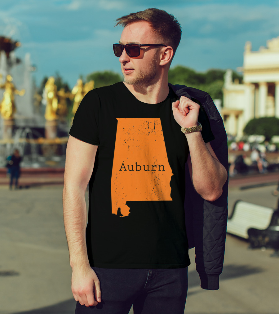 Auburn Alabama Vintage Map T-Shirt