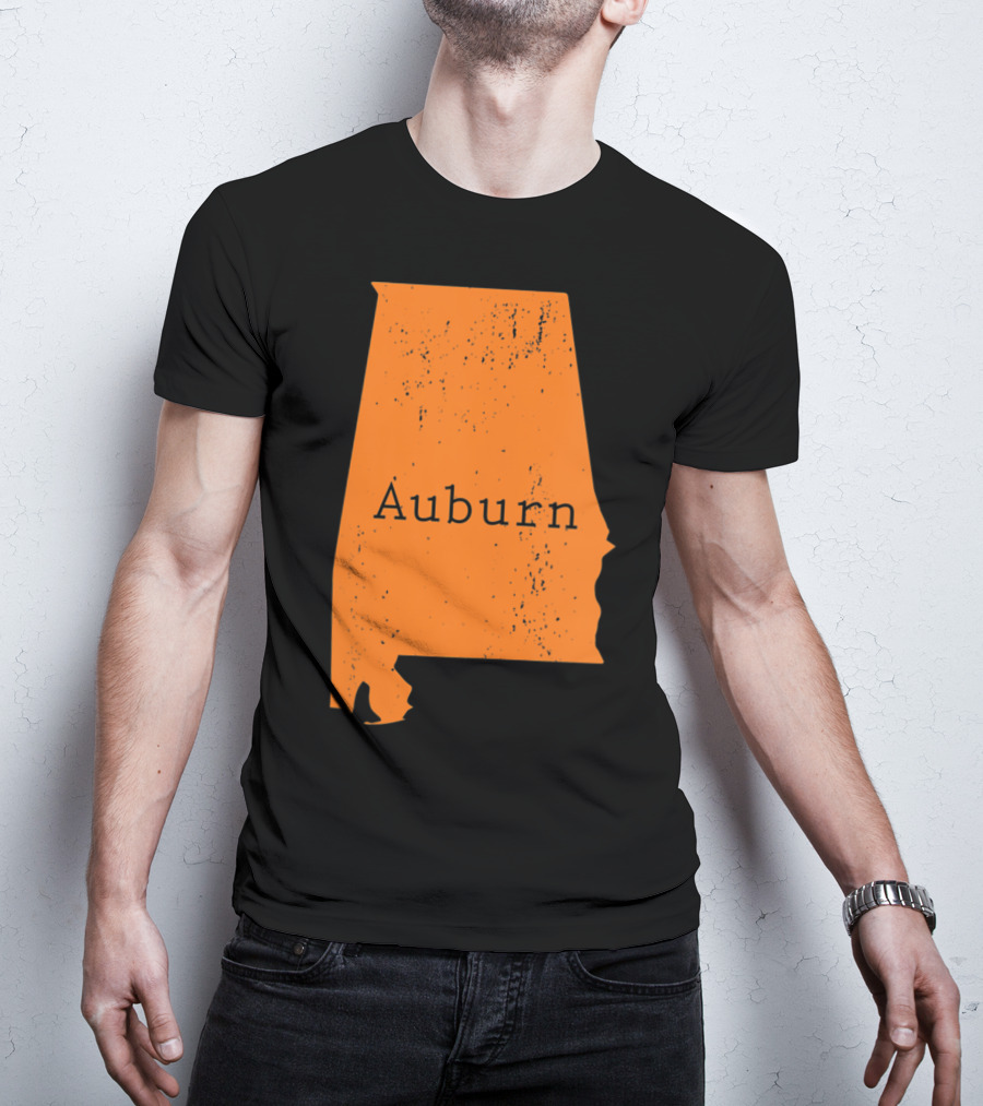 Auburn Alabama Vintage Map T-Shirt