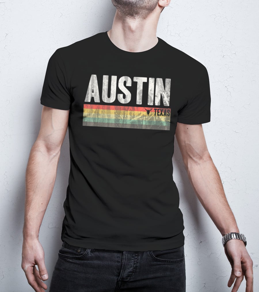 Austin Texas Retro Longhorn Pride T-Shirt