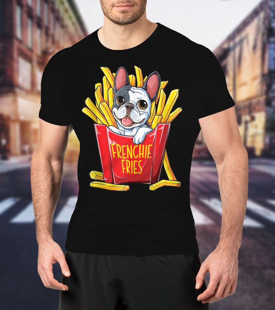 Frenchie Fries French Bulldog In Fry Box T-Shirt