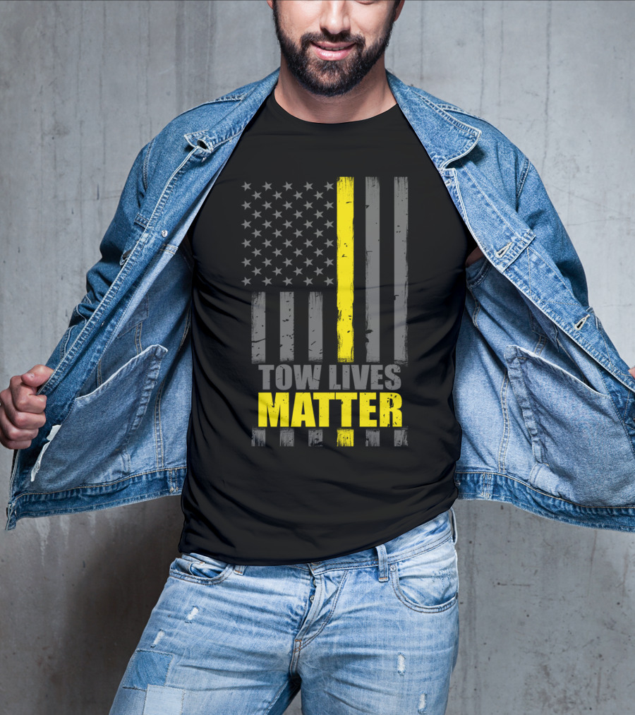 Tow Lives Matter Thin Yellow Line Flag T-Shirt