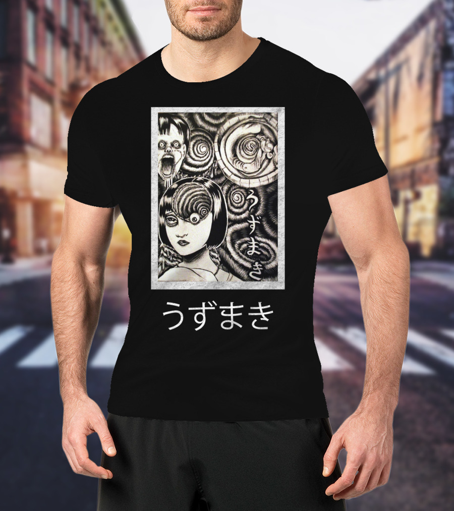 Uzumaki Japanese Horror Manga Art  Spirals T-Shirt