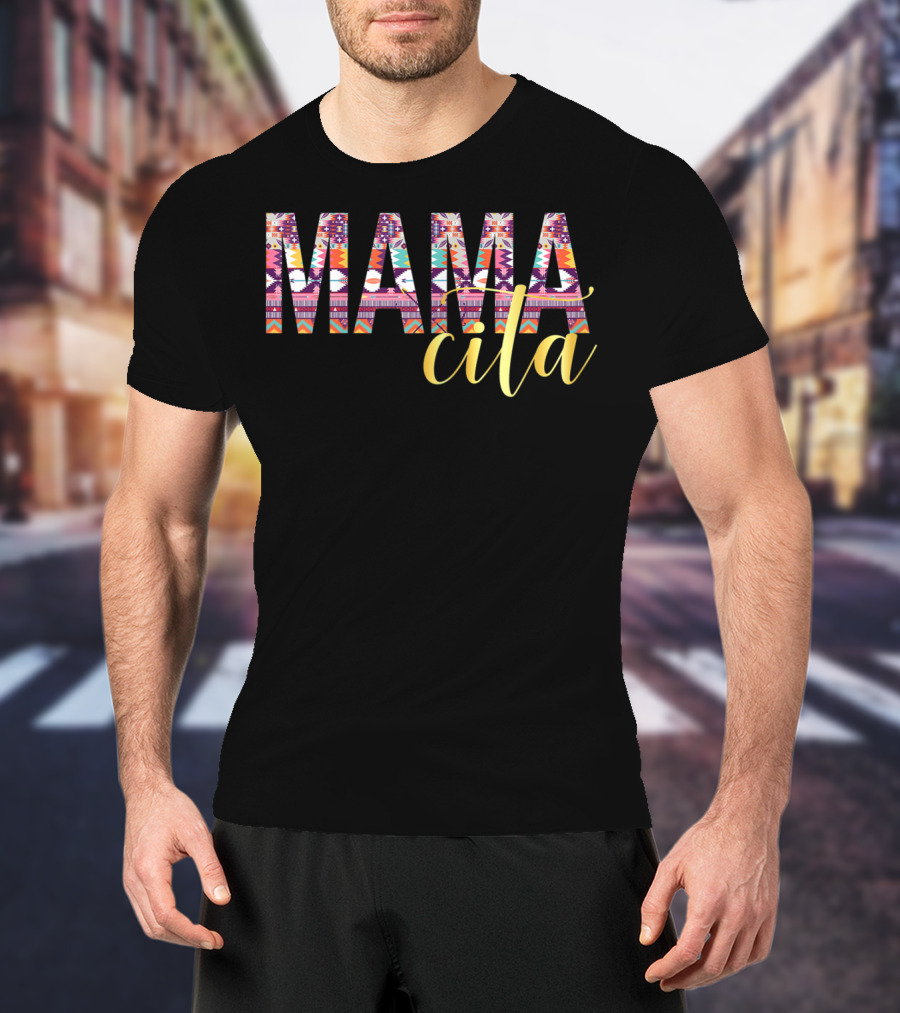 Mamacita Serape Pattern Colorful Cinco De Mayo T-Shirt