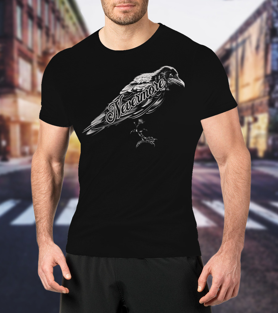 Edgar Allan Poe Nevermore Raven T-Shirt