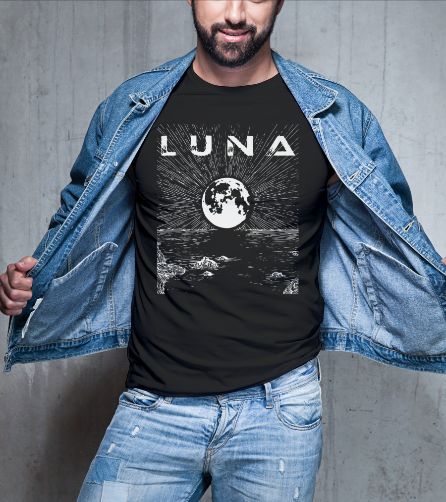 Luna Moon Astronomy Space Nerd Full Luna T-Shirt