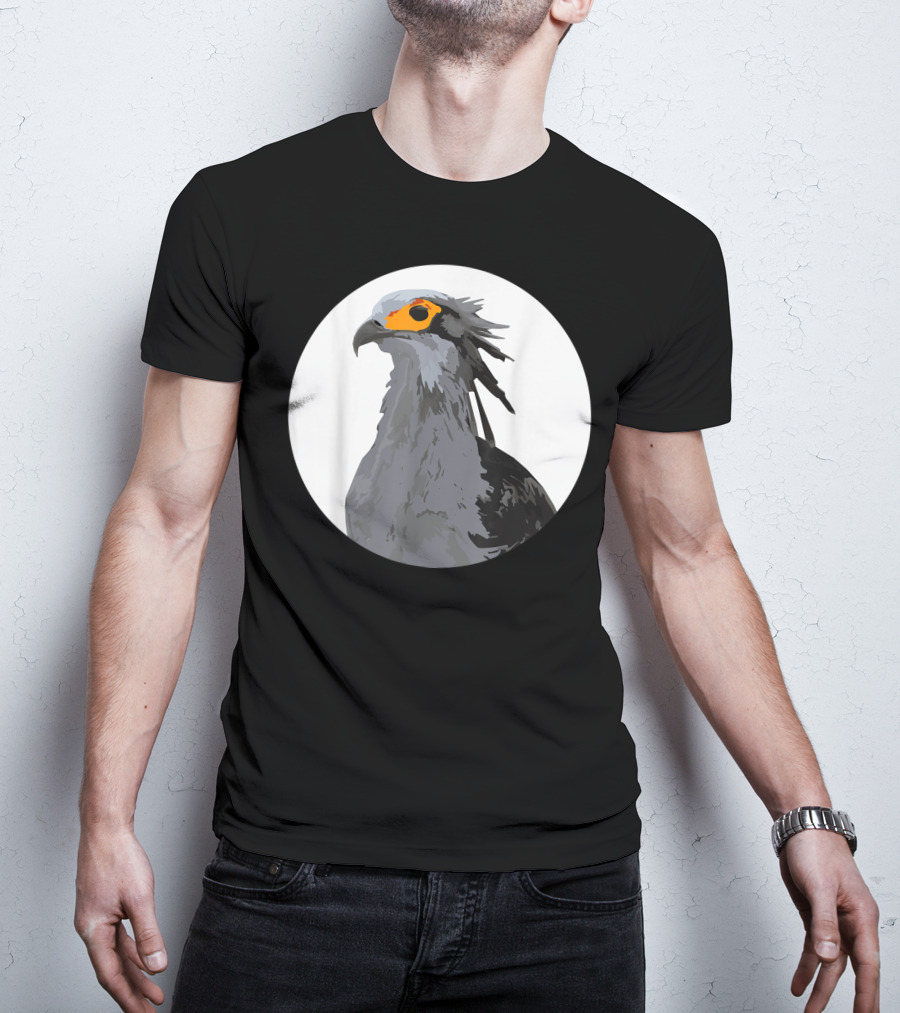 African Secretary Bird Sagittarius Circle T-Shirt