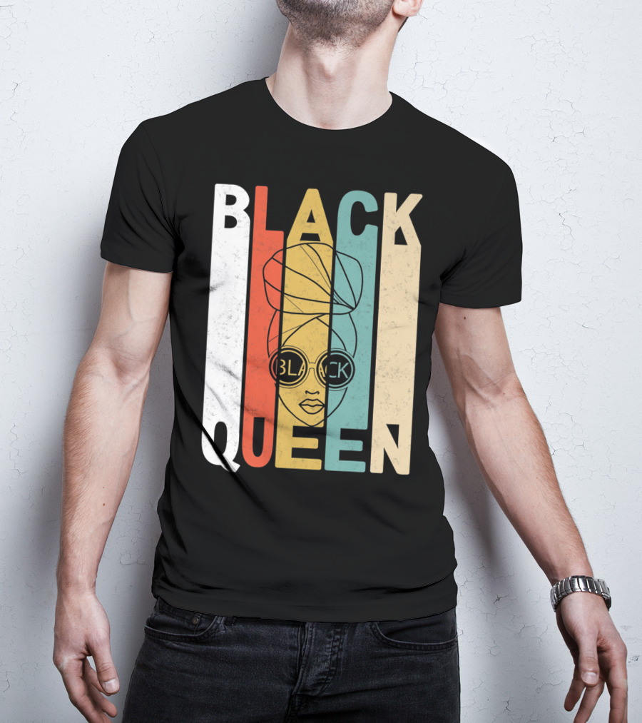 BLACK QUEEN Afro Headwrap Sunglasses T-Shirt