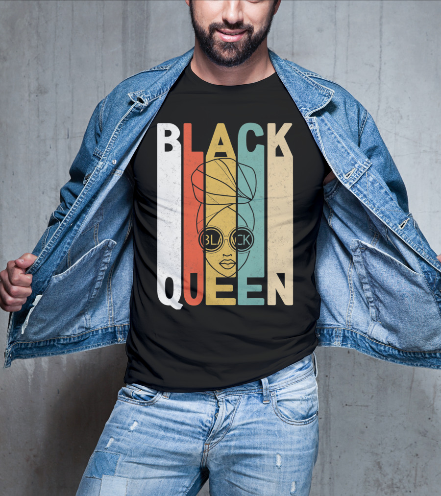BLACK QUEEN Afro Headwrap Sunglasses T-Shirt