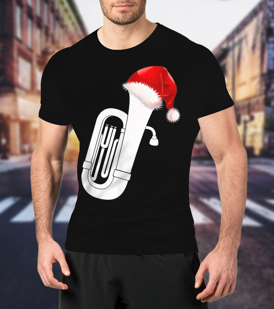 Christmas Tuba Santa Band Players Festive Holiday Instrument T-Shirt