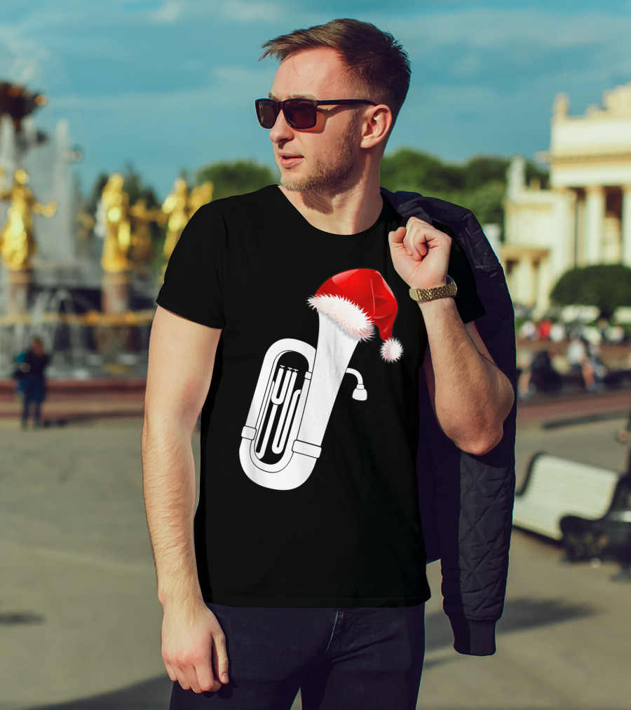 Christmas Tuba Santa Band Players Festive Holiday Instrument T-Shirt