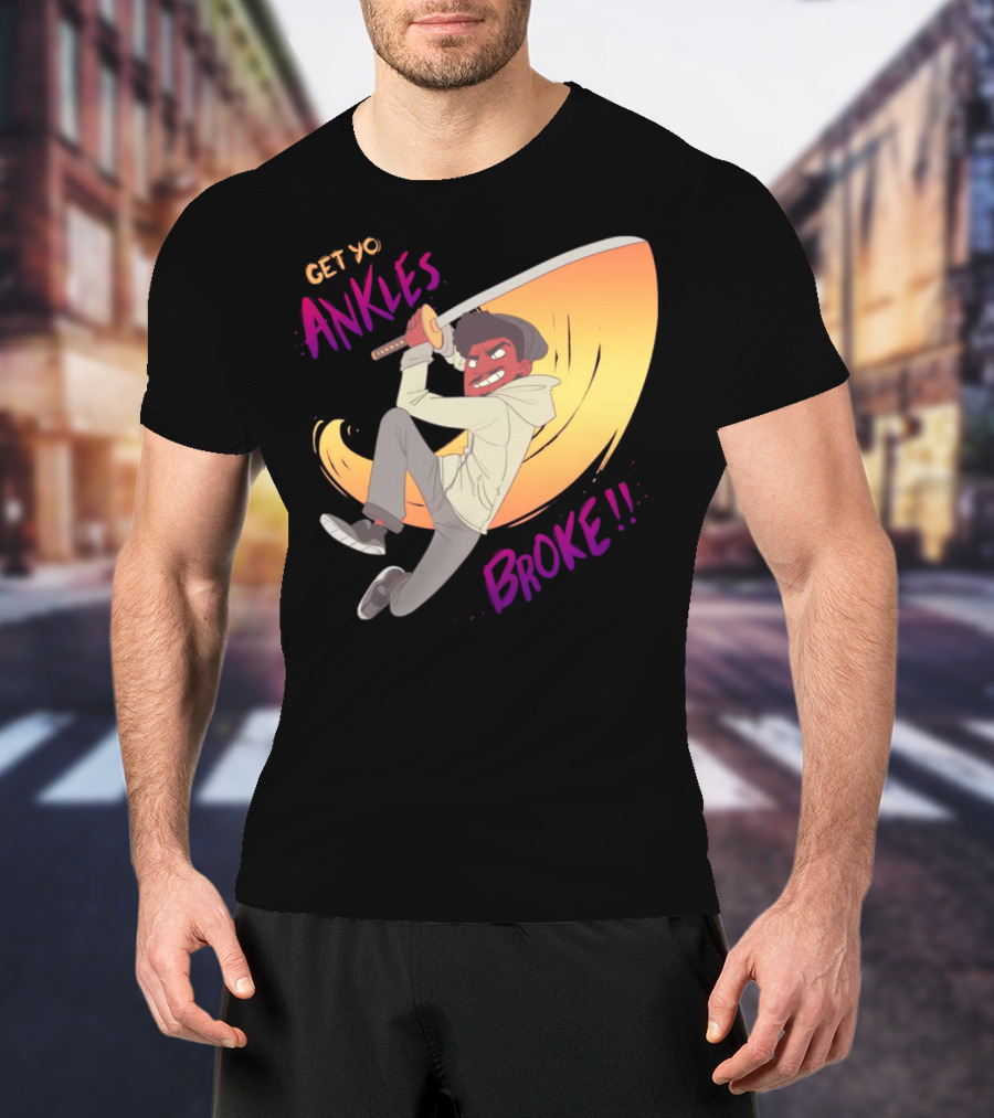 Get Yo Ankles Broke Animated Sword Action Scene T-Shirt