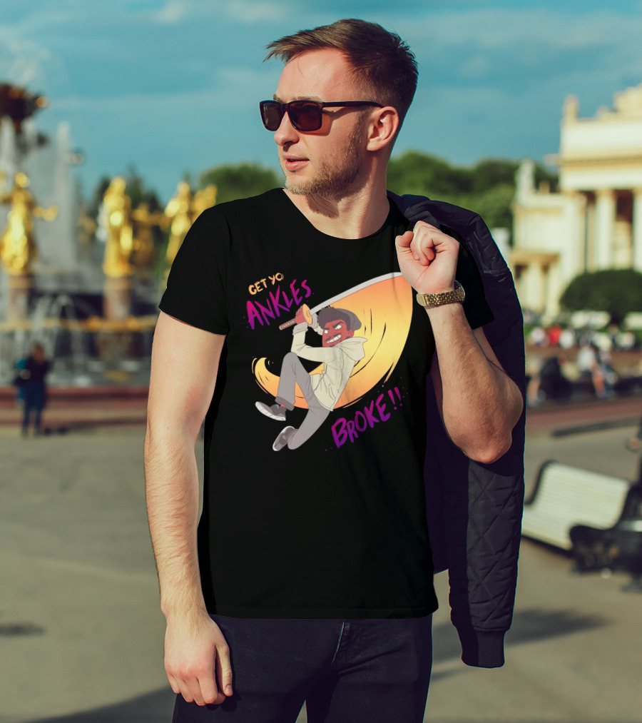 Get Yo Ankles Broke Animated Sword Action Scene T-Shirt