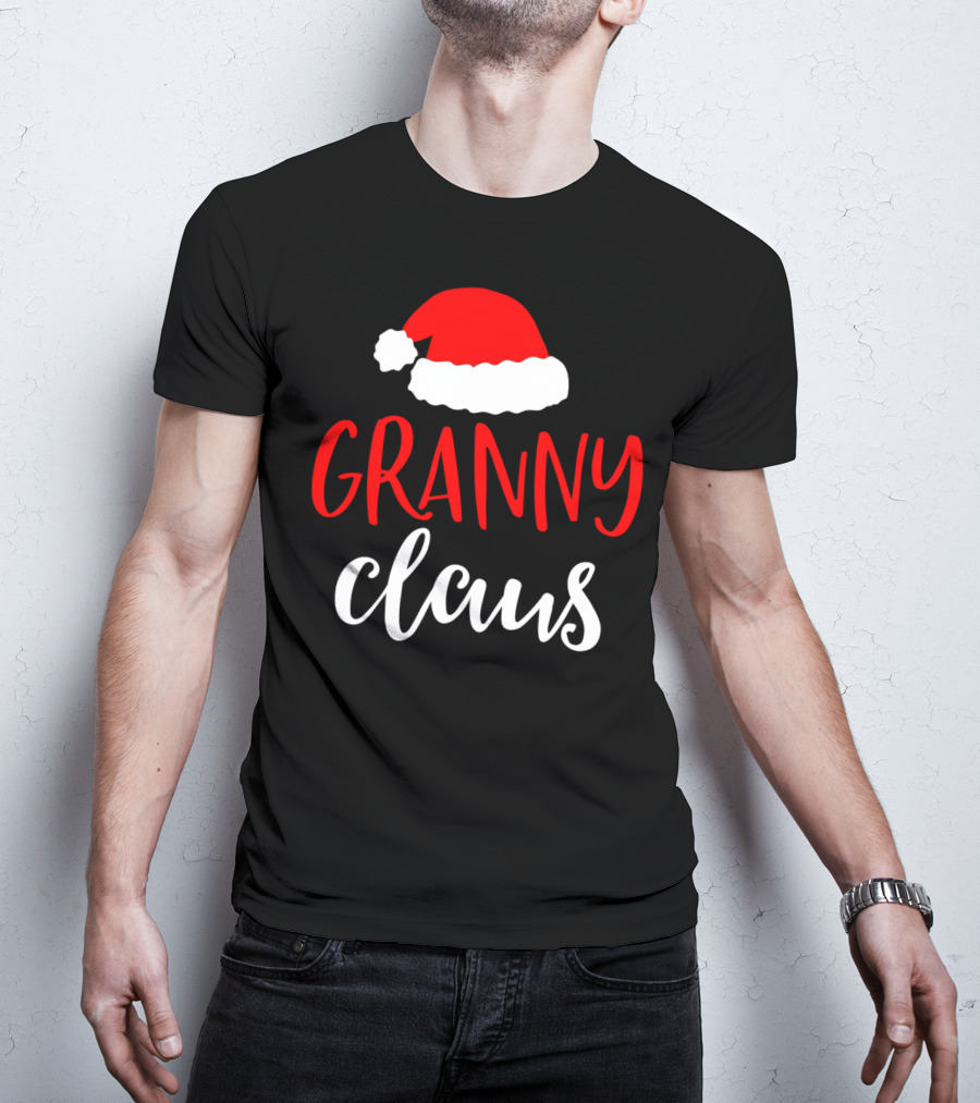 Granny Claus Christmas Santa Hat T-Shirt