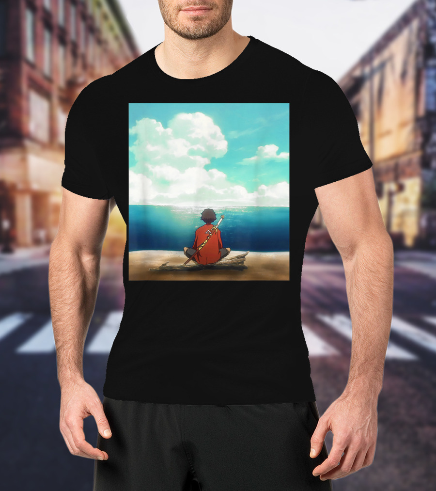 Samurai Champloo Reflective Ocean Scene T-Shirt