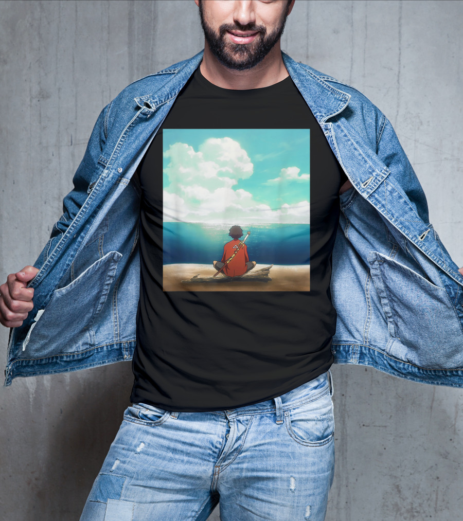 Samurai Champloo Reflective Ocean Scene T-Shirt