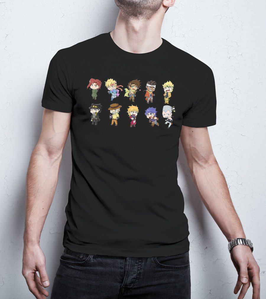 Jojo's Bizarre Adventure Chibi Character Lineup T-Shirt