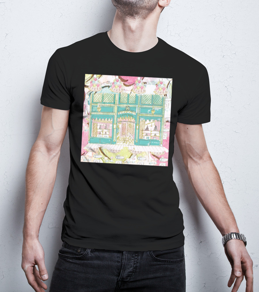 Laduree Shop Window Pastel Colour Macarons French Patisserie Display T-Shirt