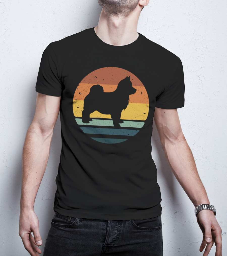 Pomsky Vintage Dog Sunset T-Shirt