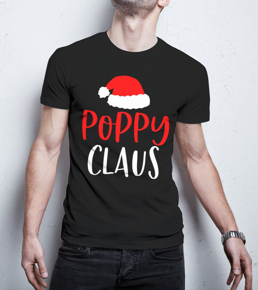 Poppy Claus Funny Christmas Santa Hat T-Shirt