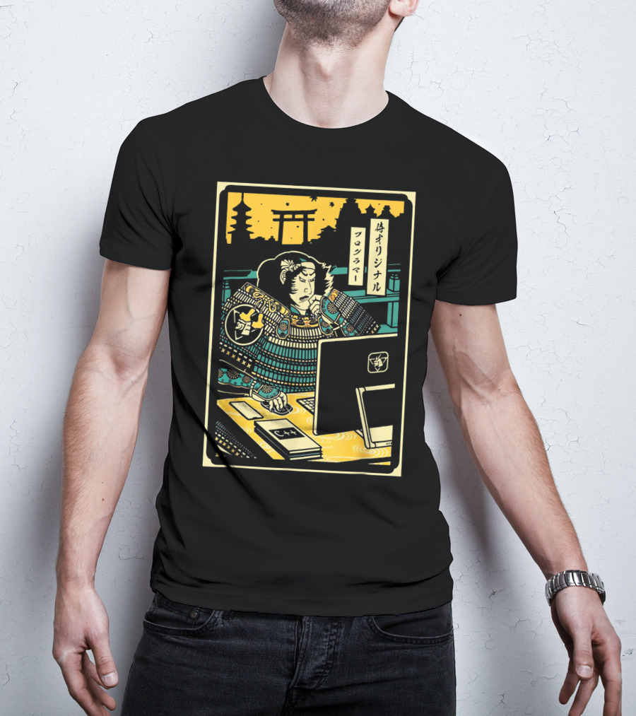 Original Samurai Warrior Programmer Computer T-Shirt